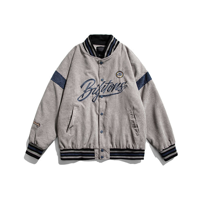 Letterman Jacket Outfit Senior Jackets Varsity Baseball Coat Loose Street off Workwear Jacket