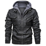 Tactics Style Men Outdoor Windproof Coat Men Casual Jacket Autumn and Winter Men's Knitted PU Leather Jacket plus Size Motorcycle