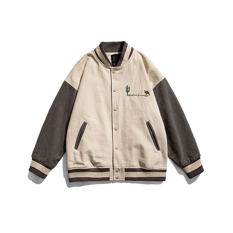 Letterman Jacket Outfit Senior Jackets Varsity Baseball Coat Men Casual Contrast Color