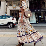 Women Bohemian Dress Women's Autumn and Winter Long Dress