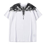 Marcelo Burlon T Shirt Fashion Brand Wings Printing Short Sleeve T-shirt Loose Couple Outfit Men's and Women's Oversize Half Sleeve Fashion