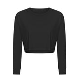 Moisture Wicking Shirts Autumn and Winter Jacquard Yoga Clothes Loose Quick-Drying Sports Long Sleeves
