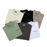 Fog T Shirt Summer Logo Polo Shirt Loose Short Sleeve Tshirt Fear Of God