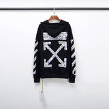 Off White Hoodie Arrow Print Hoodie Owt Cotton Terry