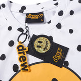 Justin Bieber Drew House Summer Drew Bieber Smiley Face Adhesive Cement Printed Short Sleeve Tshirt for Men and Women