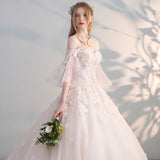 Mariah Carey See through Dress Lace Bridal Long Sleeve Wedding Dress