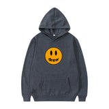 Smiley Face Hoodie Smiley Cartoon Printed Hoodie Men's Coat