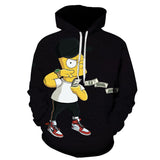 The Simpsons Hoodie 3D Printed Men's Hoodie Anime Leisure Sweatshirt