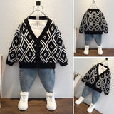 Toddler Boys Jackets Children's Clothing Boys' Cardigan Coat Spring and Autumn Sweater Knitted