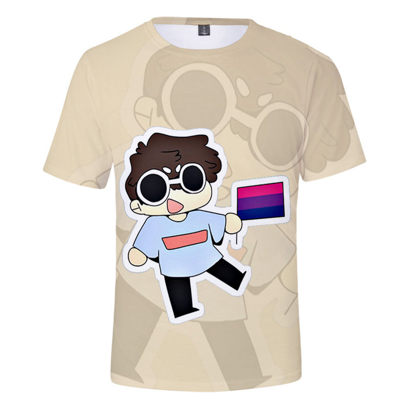 Dreamwastaken Novelty Hoodies Dream Merch Shirt 3D Short Sleeve T-shirt Casual Loose