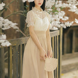 Women cottagecore Dress Summer Fairy Dress Vintage Dress