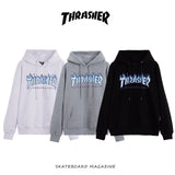 Thrasher Hoodie Autumn Winter Sweater Coat for Men Loose Couple Outfit