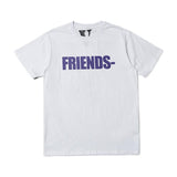 Vlone T Shirt Life Print plus Size Retro Sports Casual Short Sleeve Vlone