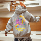 Smiley Face Hoodie Street Oversize Fall/Winter Hoodie Men's plus Size