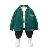 Toddler Boys Jackets Boys' Coat Spring and Autumn Baseball Uniform