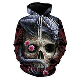 Skull Hoodie Skull 3D Digital Printed Pullover Sweatshirt