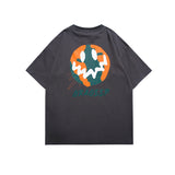 Man Summer T Shirt Printed Round Neck Half Sleeve