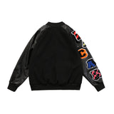 Letterman Jacket Outfit Senior Jackets Varsity Baseball Coat Men's Loose-Fit Baseball Uniform