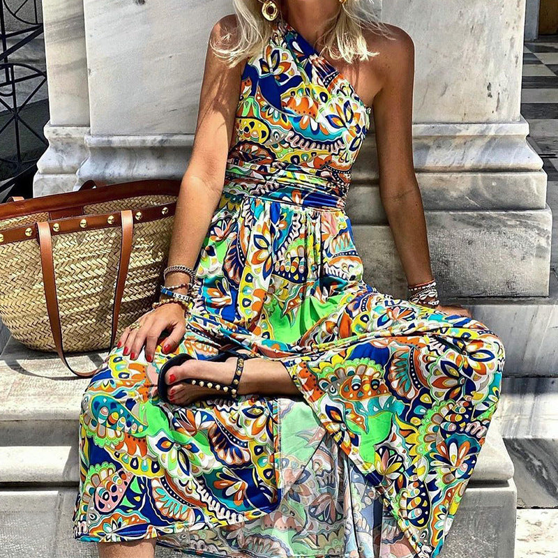 Women Bohemian Dress Printed Dress for Woman