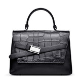 The Teacher Tote Summer Crocodile Pattern Portable Shoulder Bag Elegant Graceful Lightweight Elegant Crossbody Leather Women's Bag