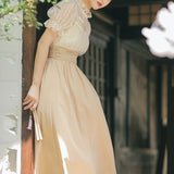 Women cottagecore Dress Summer Fairy Dress Vintage Dress