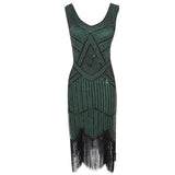 The Great Gatsby Dresses Vintage Sequined Tassel Dress Beaded