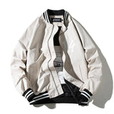 New York NYC Varsity Jacket Stand Collar Pilot Jacket