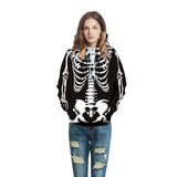 Skull Hoodie Skull 3D Digital Printing Loose Pullover Hoodie