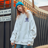 Smiley Face Hoodie Hooded Sweater Men's Fashion Brand Loose Large Size Fall Winter Coat