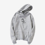 Black Rose Hoodie Sweatshirt Printed L Black Rose Hoodie Hoodie