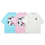 Men's T-shirt Summer round Neck Cute Printed Short Sleeve Men Loose Casual Half Sleeves