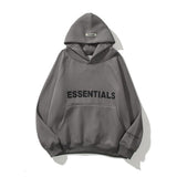 Fog Fear Of God Essentials Hoodie Tops Autumn and Winter Double Line ThreeDimensional Letter Print Sweatshirt Hoodie Men and Women FleeceLined Fear Of God