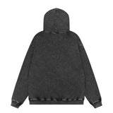 Present Hoodie Doberman Pinscher Printed Distressed Retro Hooded Sweatshirt