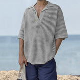 Polo Shirts Fashion Loose Knitted Sweater Summer Menswear