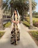Muslim Women Stylish Kashibo Abaya Muslim Ladies Long Gown Islamic Clothing Jilbab Jalabiya Printed Plus Size Dress