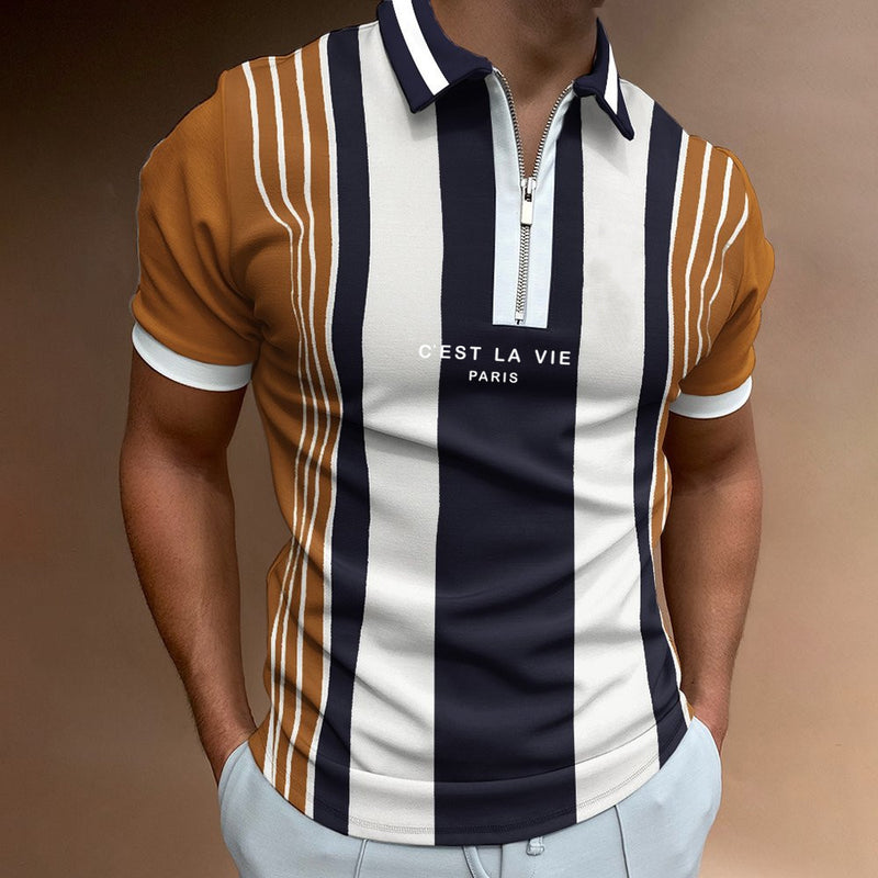 Polo Shirts Summer Polo Shirt Color Matching Men's Sports
