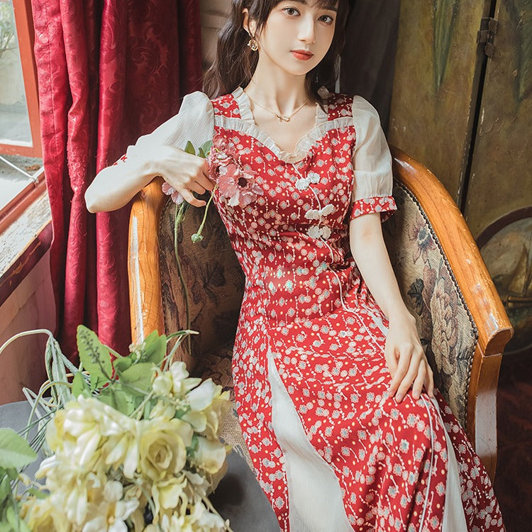 Women's Cottagecore Dress Graceful Princess Dress