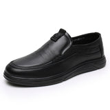 Indo Western Shoes Autumn Flat Casual Shoes Men's First Layer Cowhide Dad Shoes