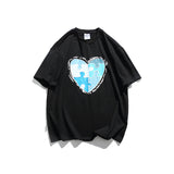 Man Summer T Shirt Heart Printing