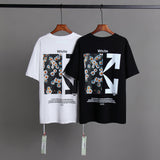 off Ow White T Shitrs Little Daisy Short-Sleeved T-shirt Men's and Women's Floral White