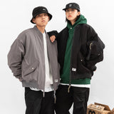 Letterman Jacket Outfit Senior Jackets Varsity Baseball Coat Men's Stand Collar Air Force Jacket