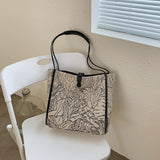 The Teacher Tote Women's Bag Large Capacity Commuter Tote Casual Plaid Handbag