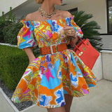 Women Bohemian Dress Women's Sexy Temperament Printed Dress