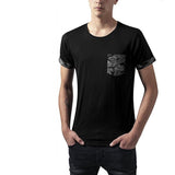 jogging shorts for men Slim Fit Muscle Gym Men Shorts Men Casual Sports T-shirt Slim Fit Fashion Camouflage Contrast Color Pocket Sleeve