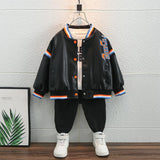 Toddler Boys Jackets Children's Clothing Boy's Leather Jacket Coat Spring and Autumn