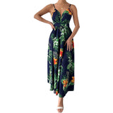 Nina Parker Dresses Backless Dress Waist Trimming Spaghetti Straps Long Dress