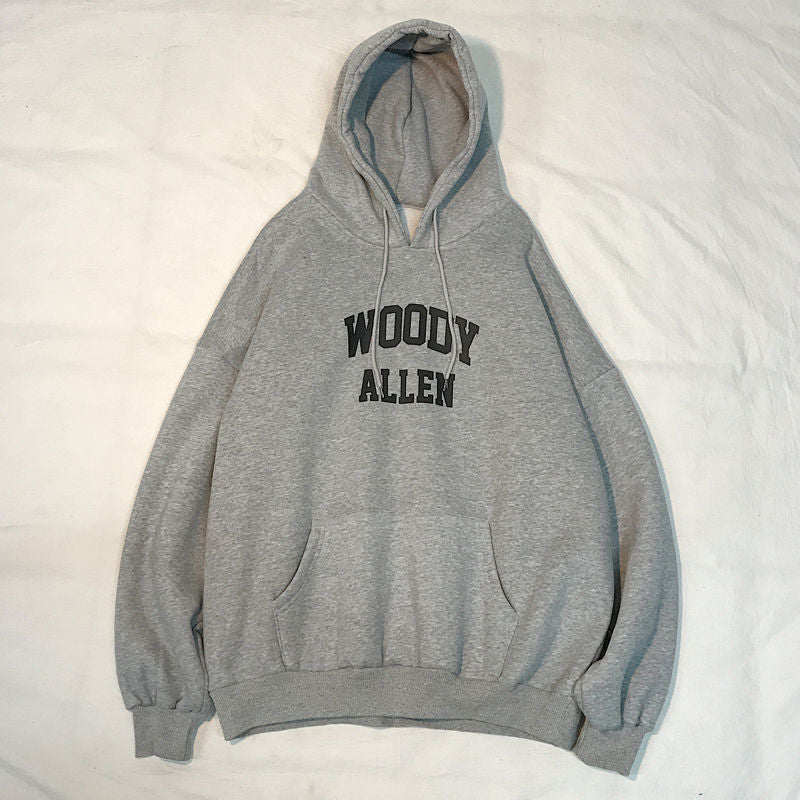 Slogan Graphic Hoodie Letter Baggy Coat