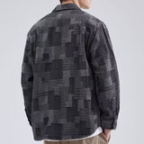 Denim Shirts Men's Long Sleeve Spring and Autumn Loose Casual Denim Shirt Coat