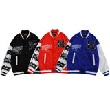 Letterman Jacket Outfit Senior Jackets Varsity Baseball Coat Baseball Uniform Men Loose Sports Jacket