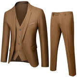 Seersucker Suit Suit Men's Slim Three-Piece Business Wear